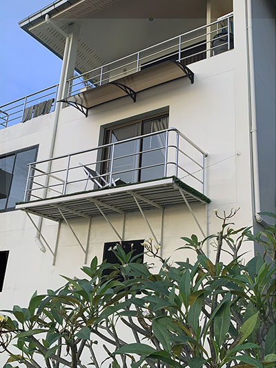 Siam villa, Dream studio, apartment  outside of the balcony with awning and view of the whole Chaweng bay-400-